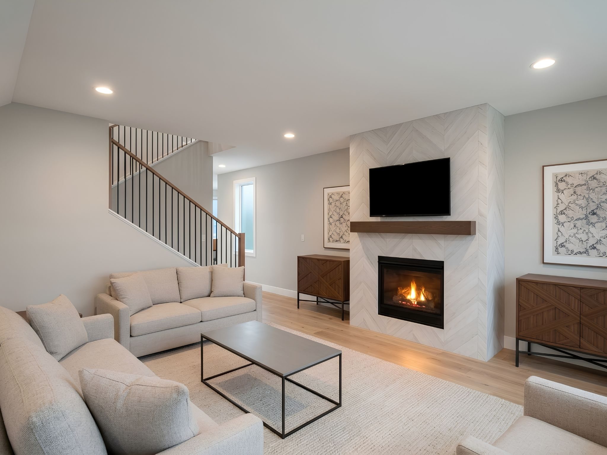 Rendering of the living room at 101 Lupine Lane
