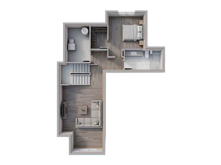 Lower level floor plan